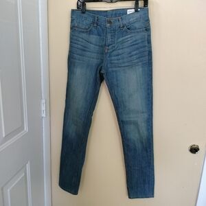 Denim CO medium wash button fly slim denim blue jeans size 30W/32L